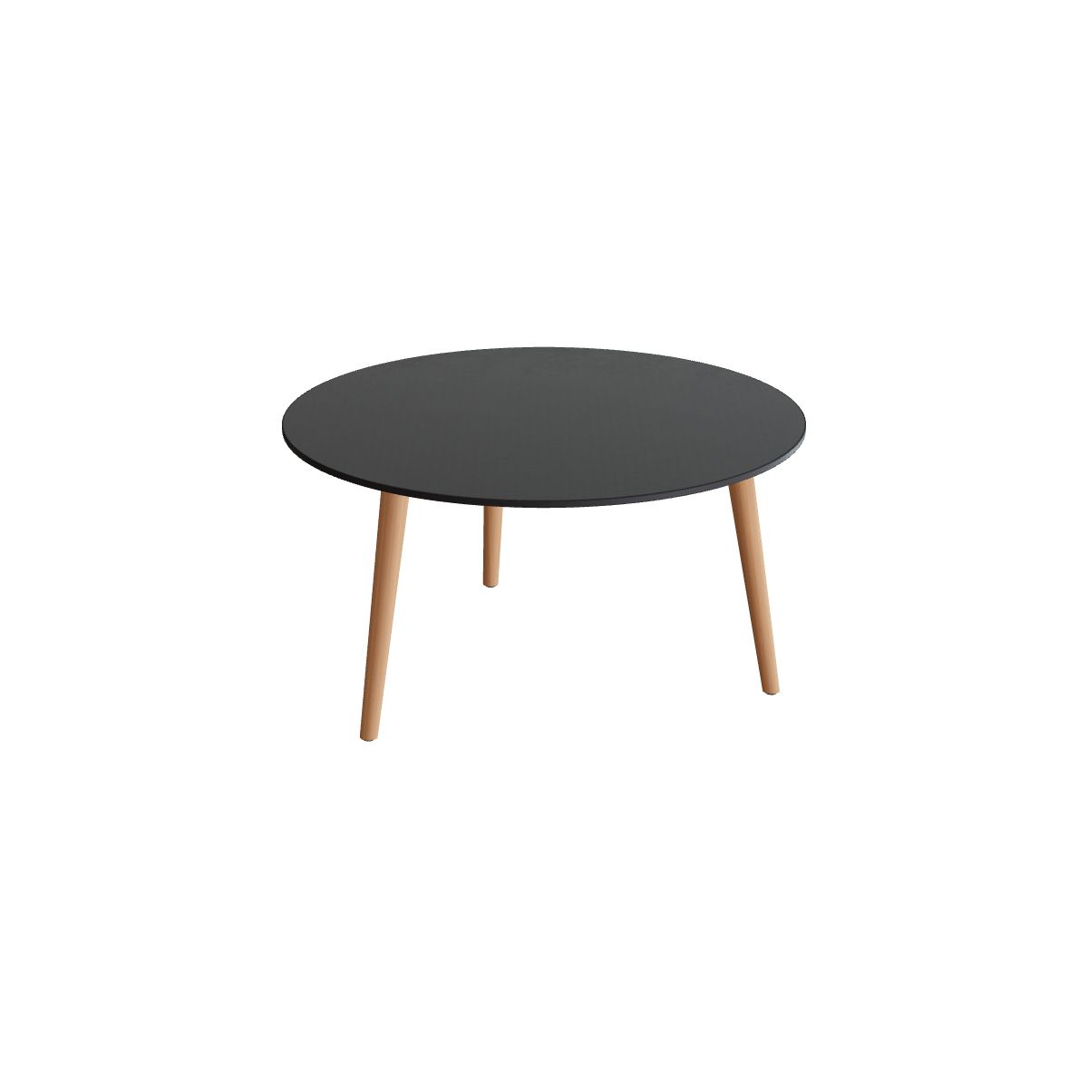 Royal Botania Styletto Beistelltisch 75 cm, Teakbeine, Keramik schwarz (black)
