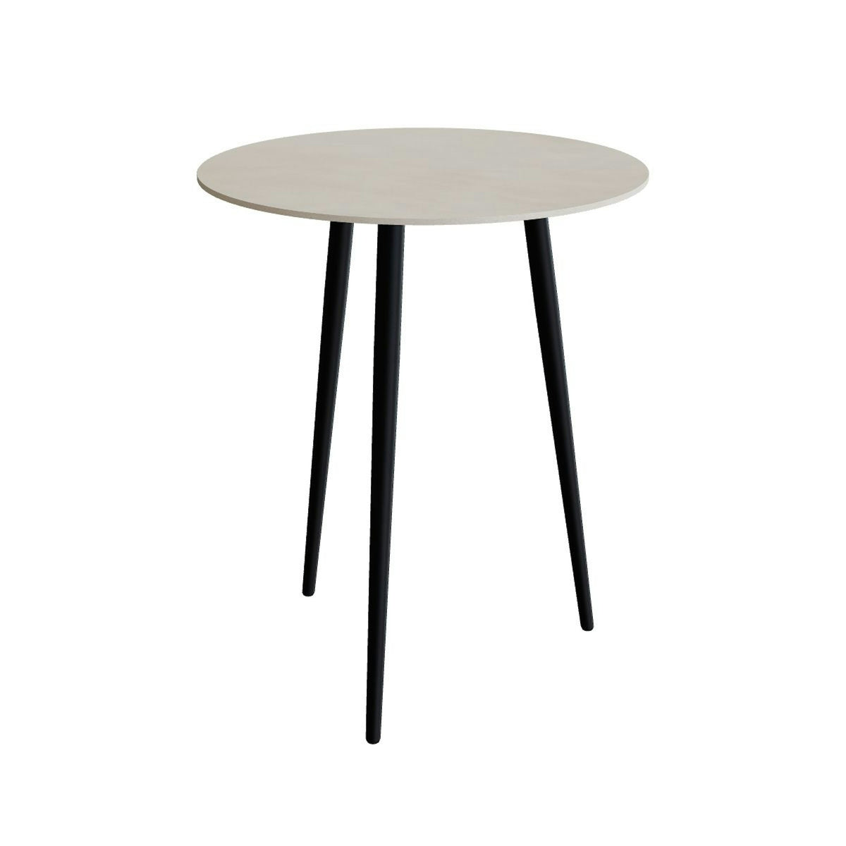 Royal Botania Styletto Bartisch rund 90 cm – Alu anthrazit · Keramik zementgrau (Cemento Luminoso)