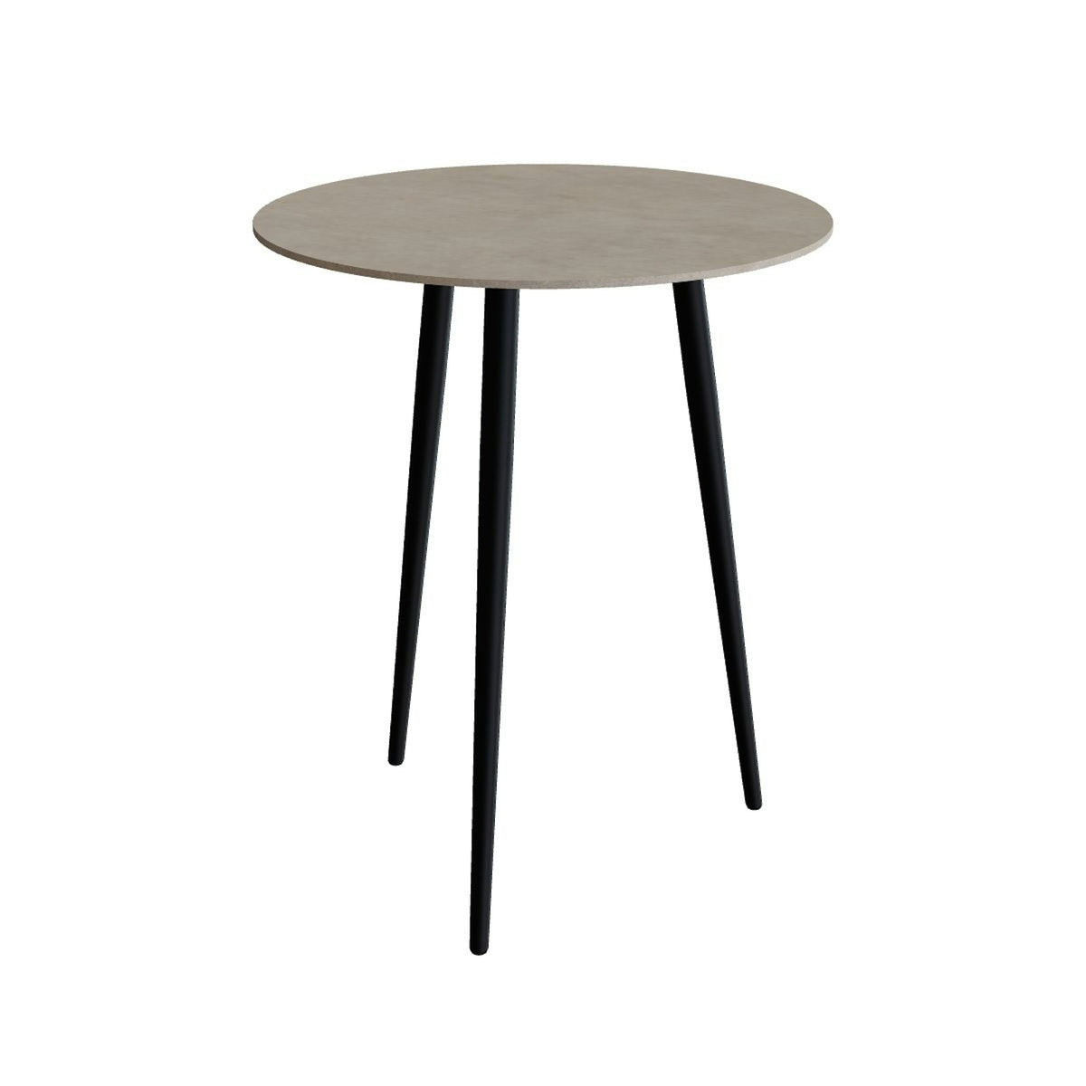 Royal Botania Styletto Bartisch rund 90 cm – Alu anthrazit · Keramik graubraun (Terra Sabbia)