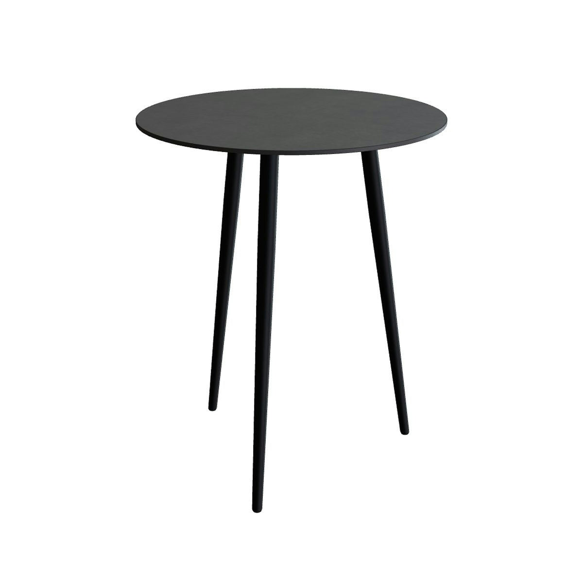 Royal Botania Styletto Bartisch rund 90 cm – Alu anthrazit · Keramik schwarz (black)