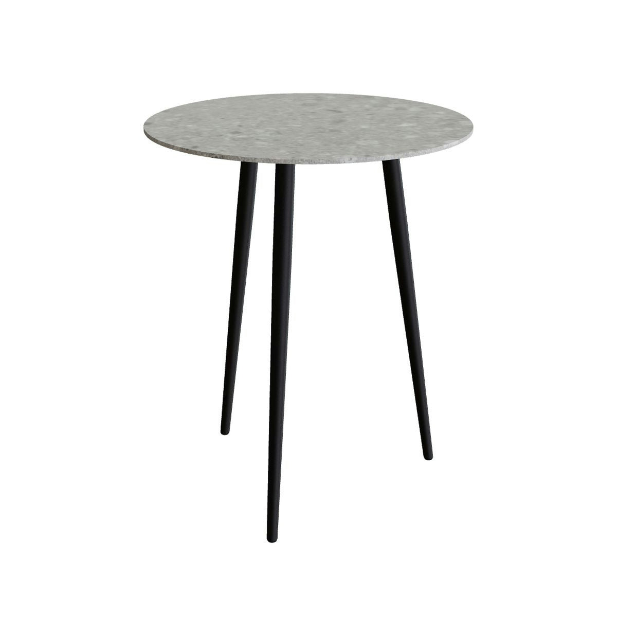 Royal Botania Styletto Bartisch rund 90 cm – Alu bronze · Keramik grau gemustert (Ceppo Dolomitica)