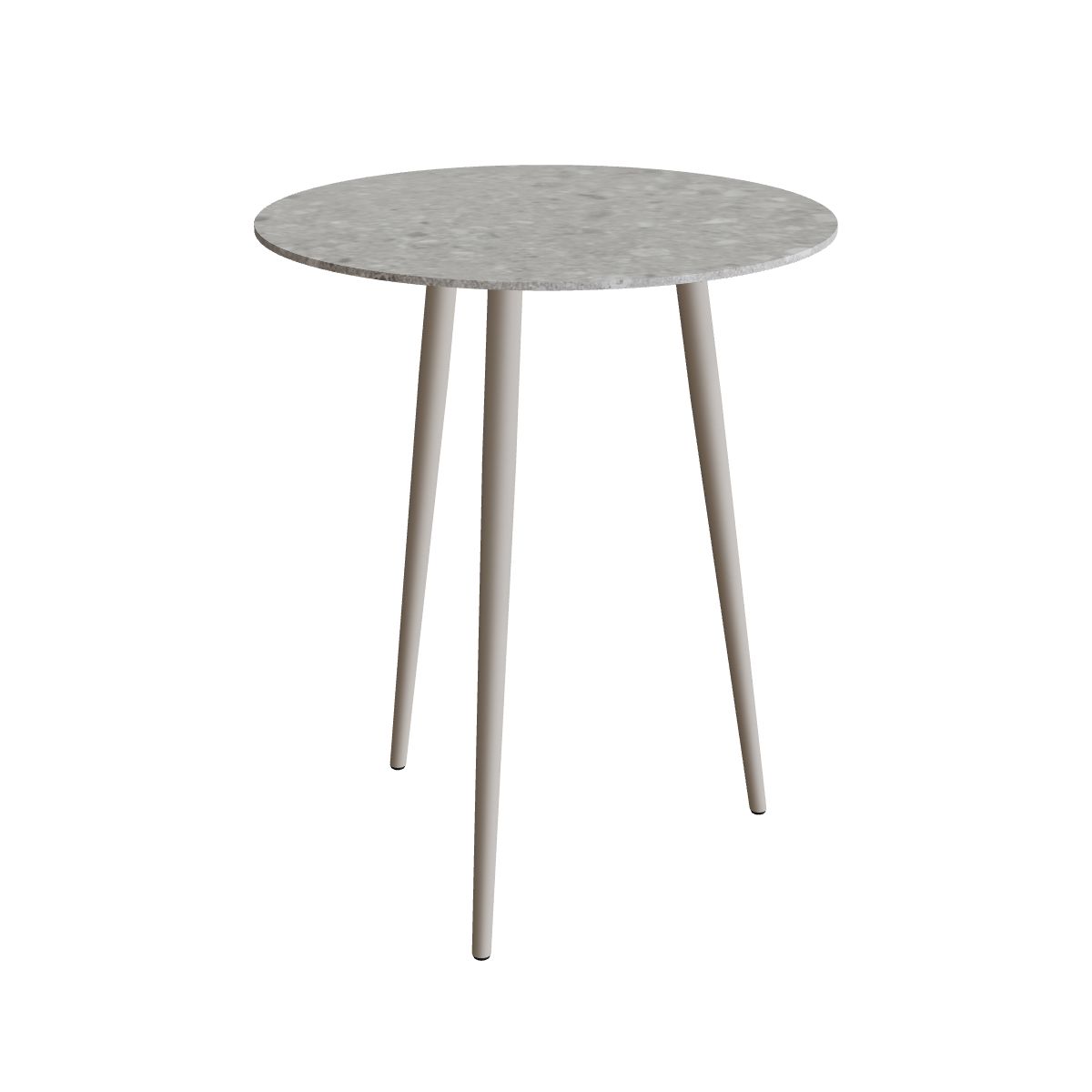Royal Botania Styletto Bartisch rund 90 cm, Alu pebble, Keramik grau gemustert (Ceppo Dolomitica)