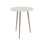 Royal Botania Styletto Bartisch rund 90 cm, Alu pebble, Keramik weiß (white)