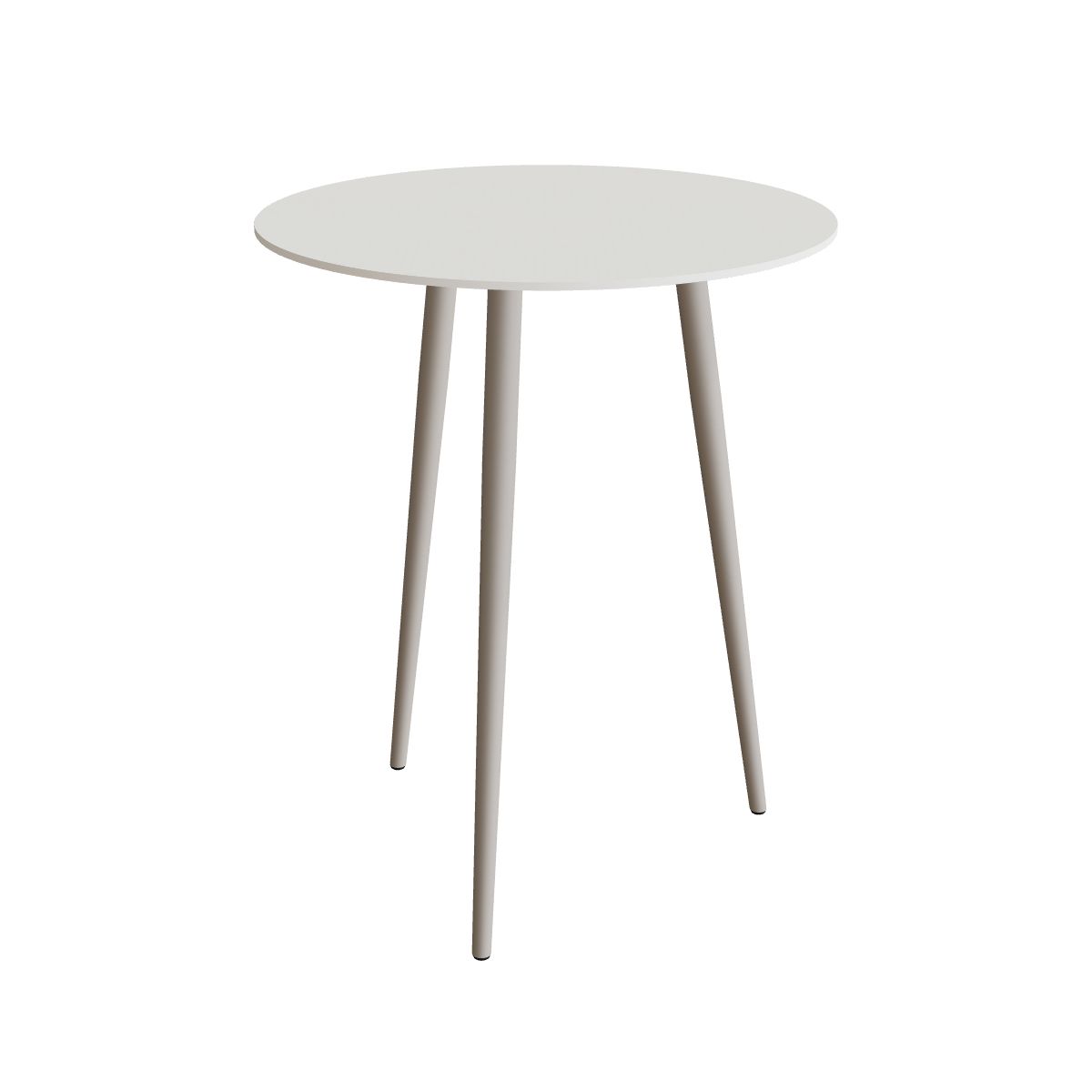 Royal Botania Styletto Bartisch rund 90 cm, Alu pebble, Keramik weiß (white)