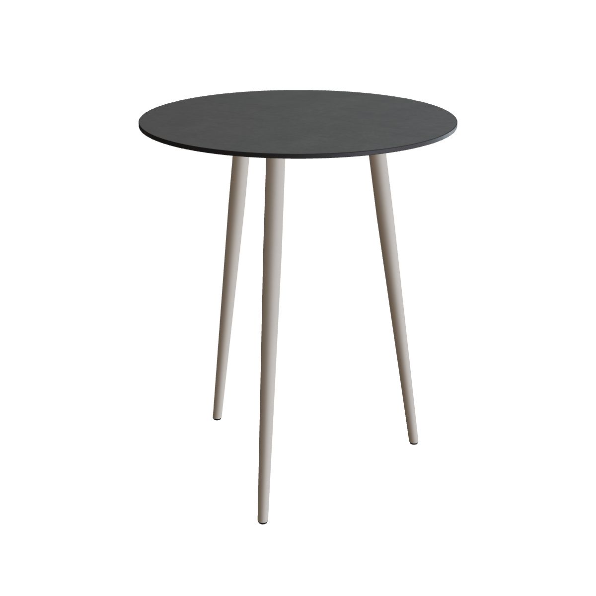 Royal Botania Styletto Bartisch rund 90 cm, Alu pebble, Keramik schwarz (black)
