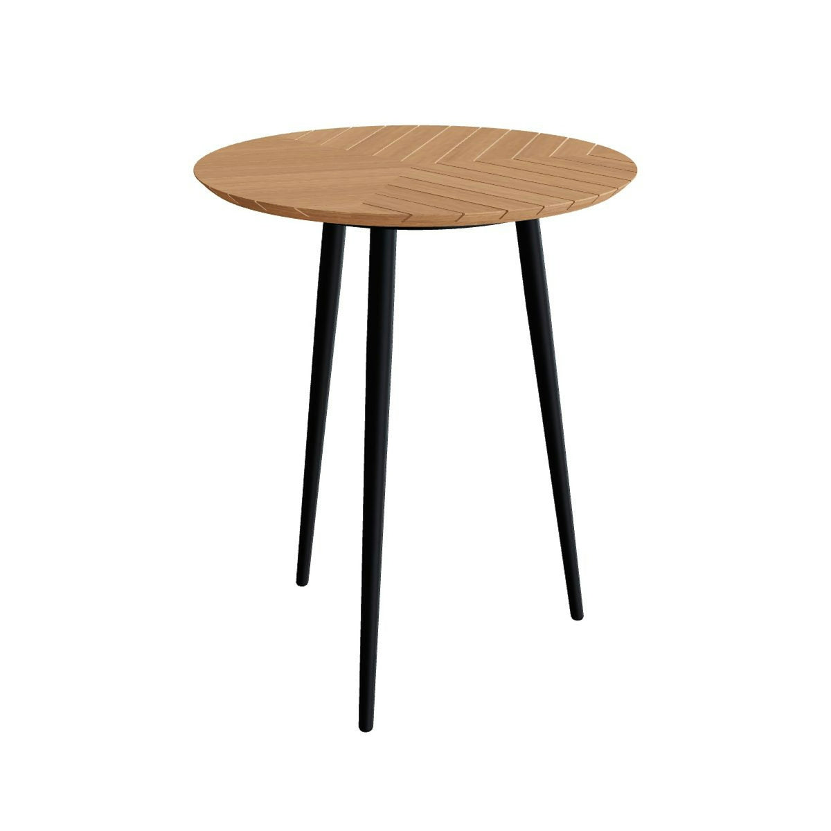Royal Botania Styletto Bartisch rund 90 cm – Alu anthrazit · Teak