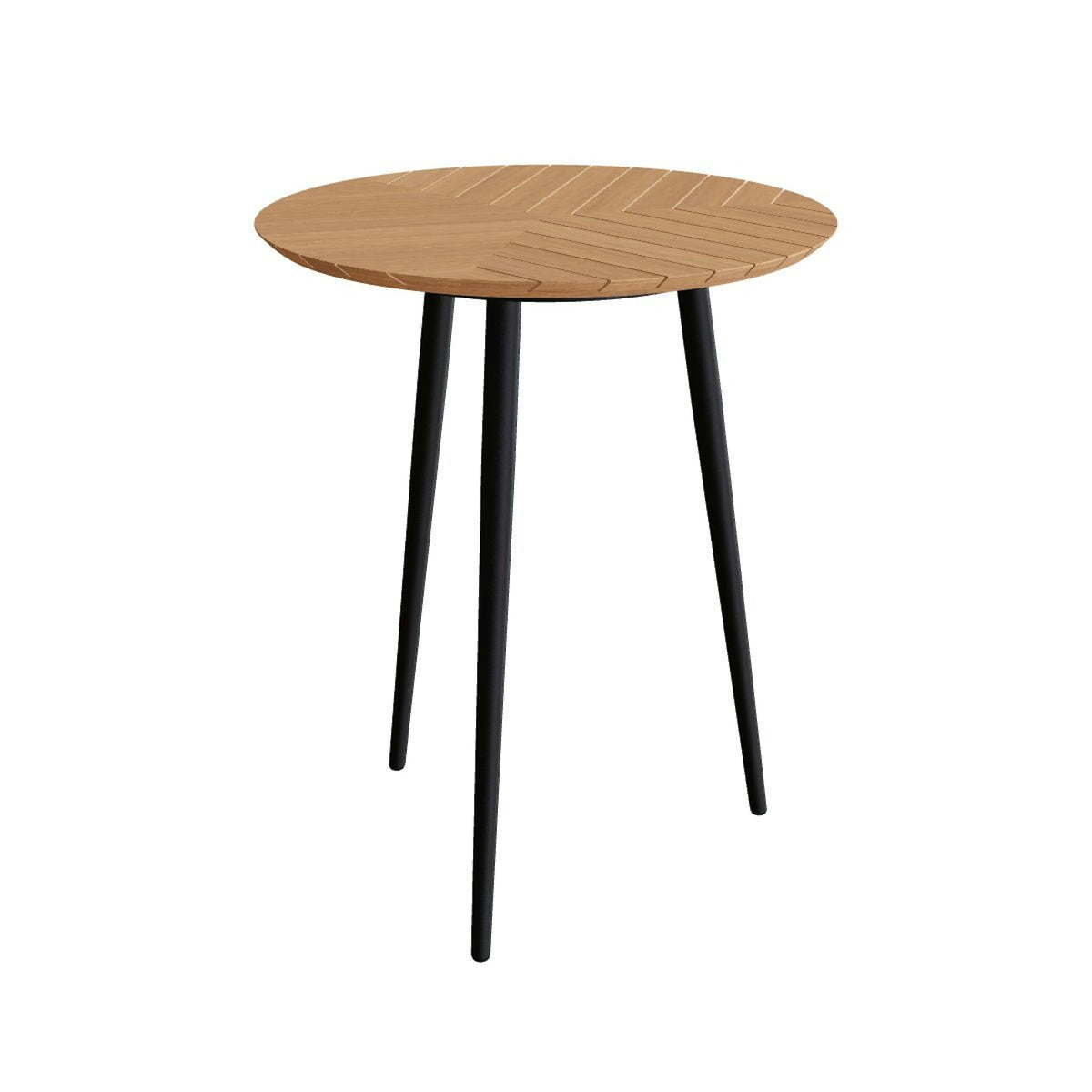 Royal Botania Styletto Bartisch rund 90 cm – Alu bronze · Teak