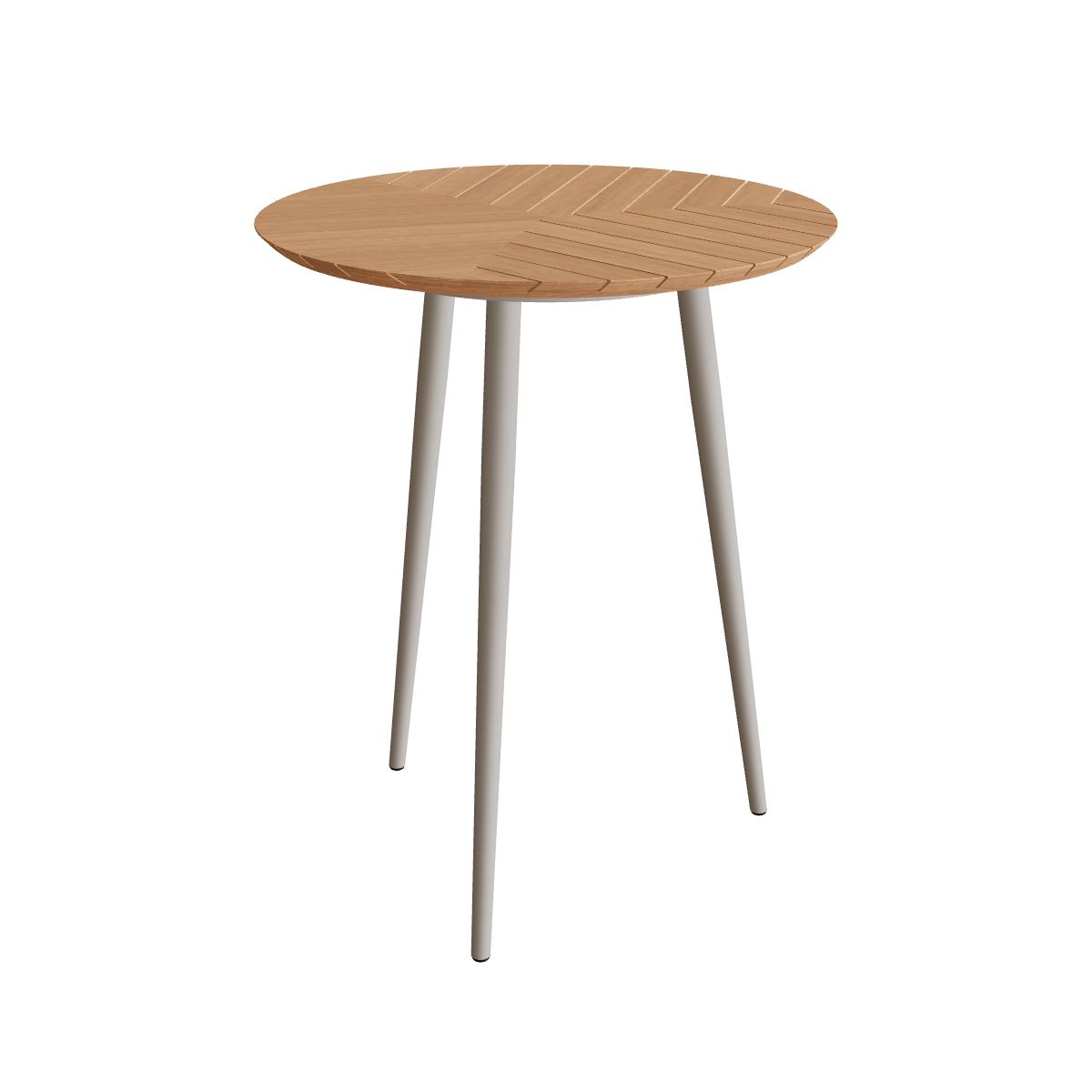 Royal Botania Styletto Bartisch rund 90 cm, Alu pebble, Teak