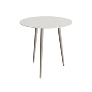 Royal Botania Styletto Thekentisch rund 90 cm, Alu pebble, Keramik weiß (white)