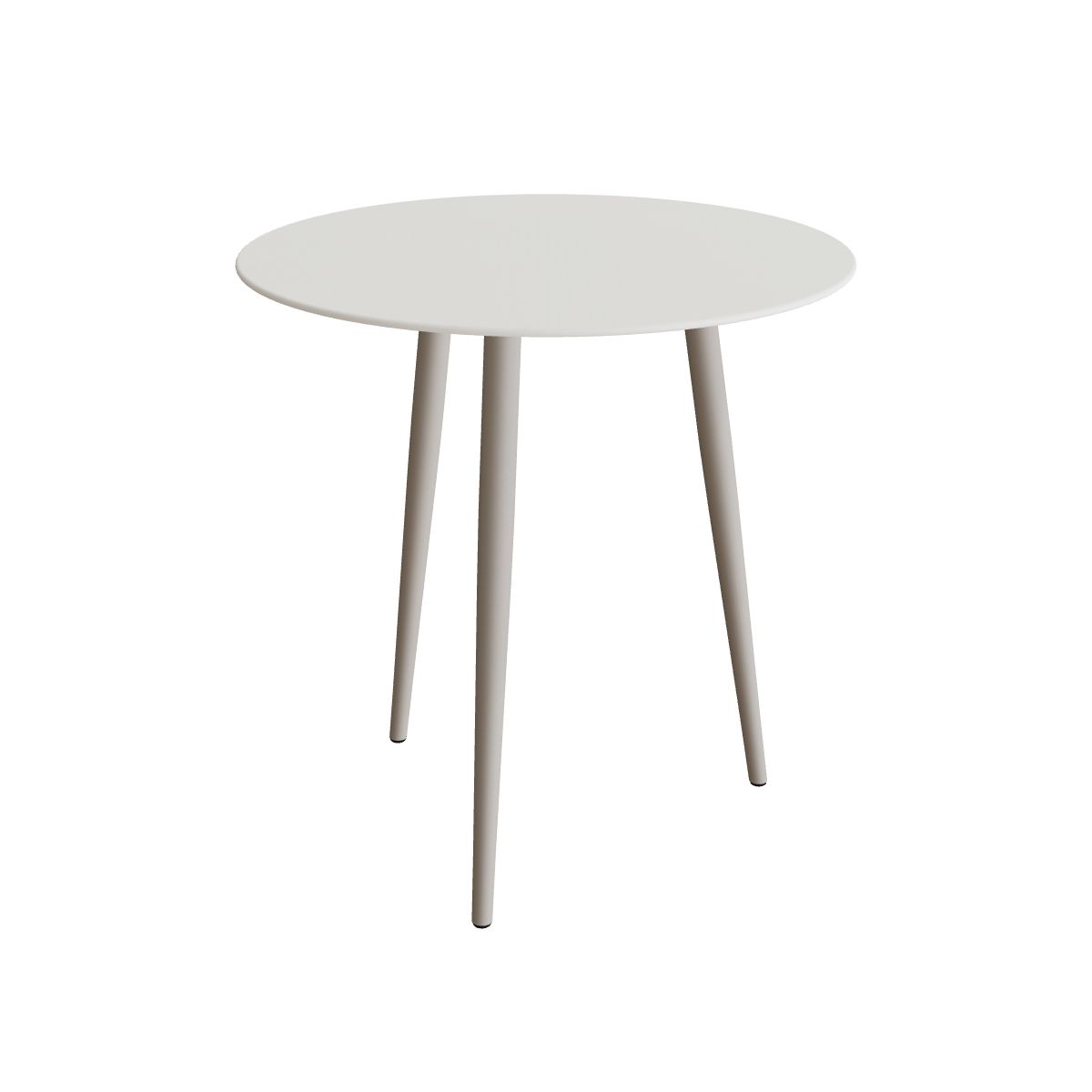 Royal Botania Styletto Thekentisch rund 90 cm, Alu pebble, Keramik weiß (white)
