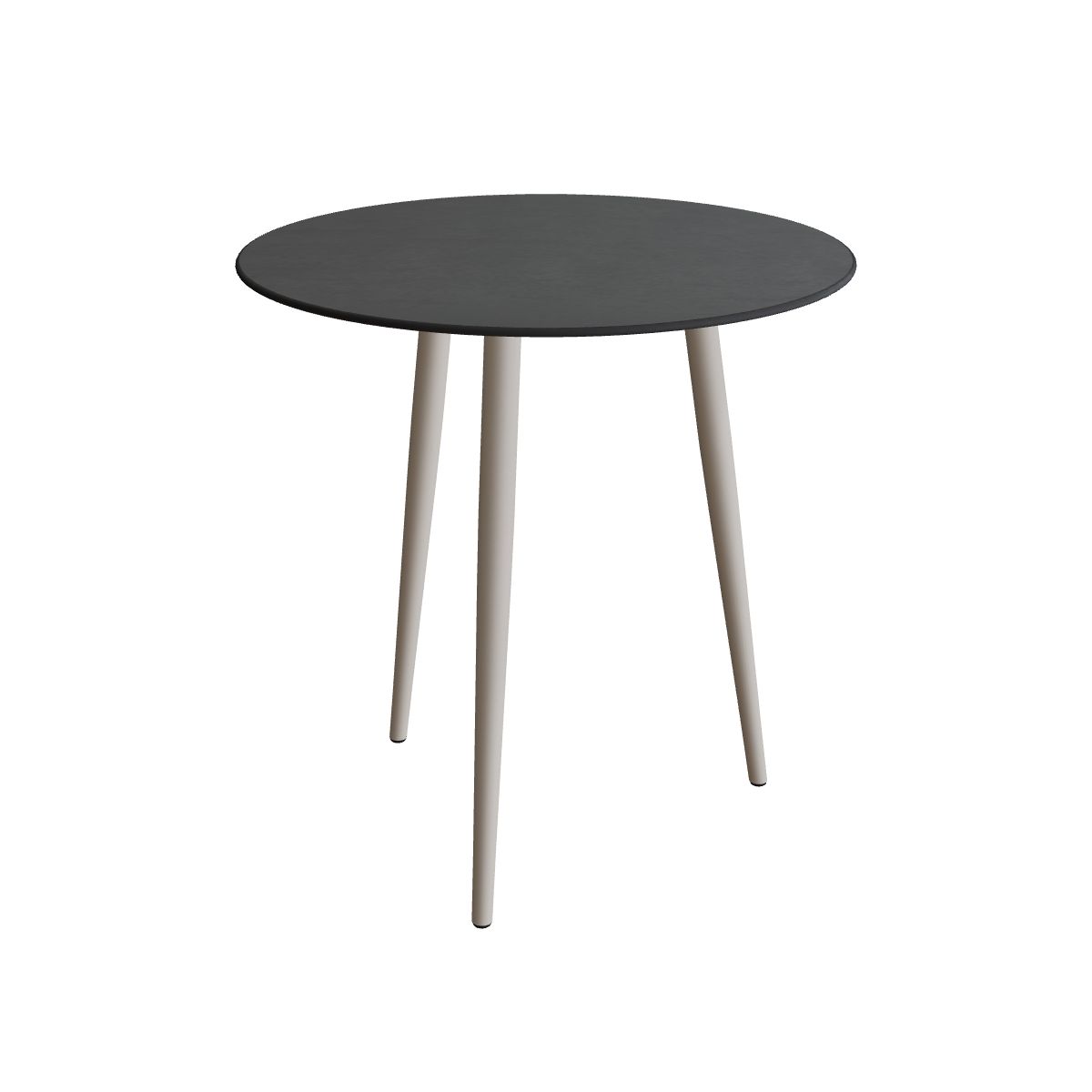 Royal Botania Styletto Thekentisch rund 90 cm, Alu pebble, Keramik schwarz (black)