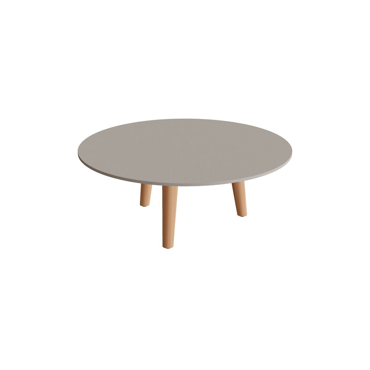 Royal Botania Styletto Loungetisch niedrig rund 90 cm, Teakbeine, Keramik perlgrau (Pearl Grey)