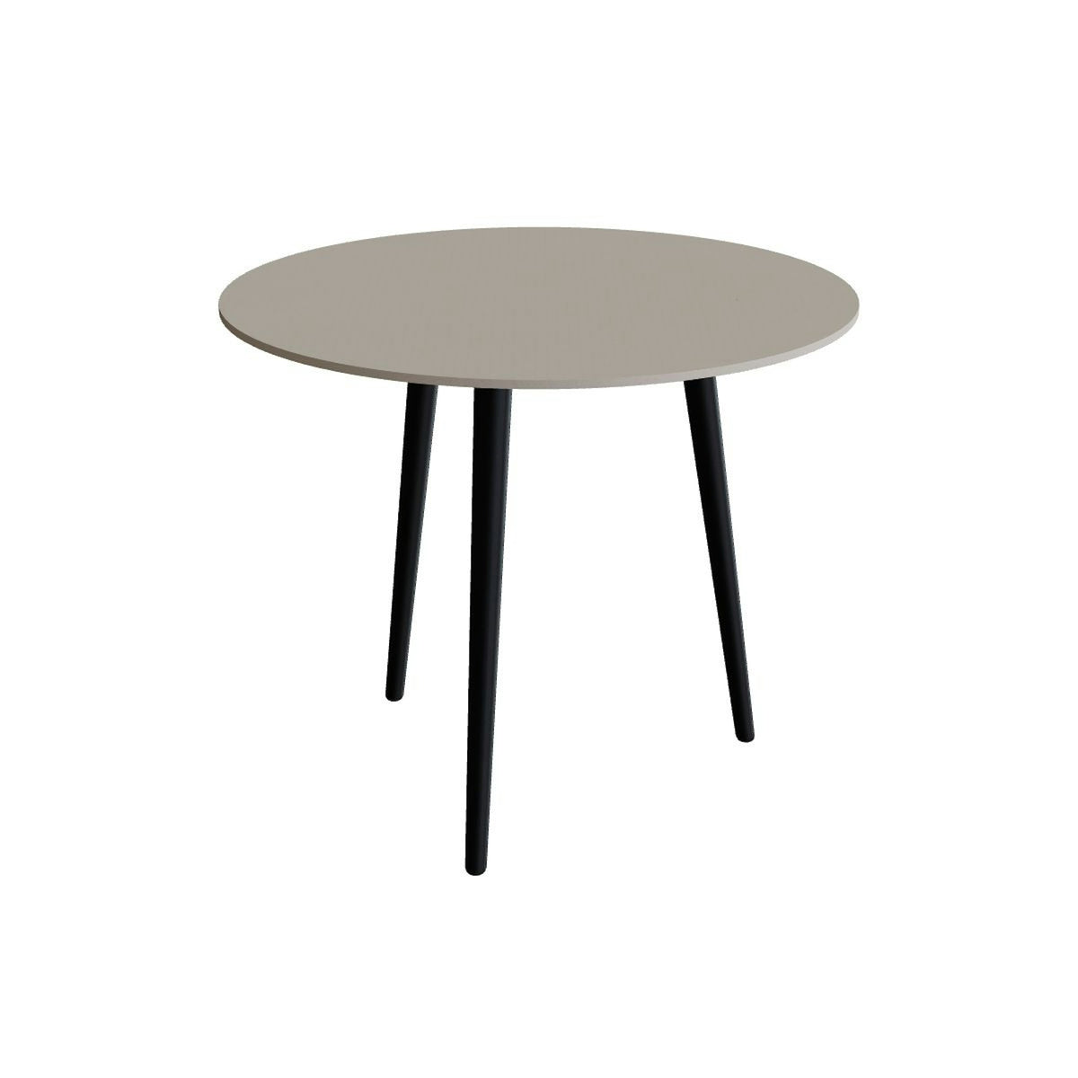 Royal Botania Styletto Esstisch rund 90 cm – Alu anthrazit · Keramik perlgrau (Pearl Grey)