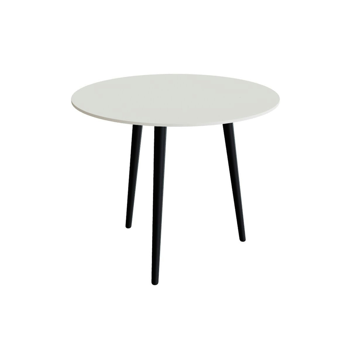 Royal Botania Styletto Esstisch rund 90 cm – Alu anthrazit · Keramik weiß (white)
