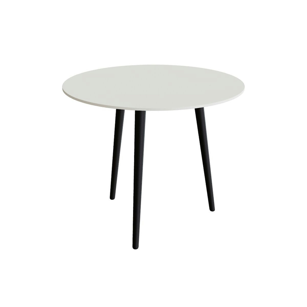 Royal Botania Styletto Esstisch rund 90 cm – Alu bronze · Keramik weiß (white)