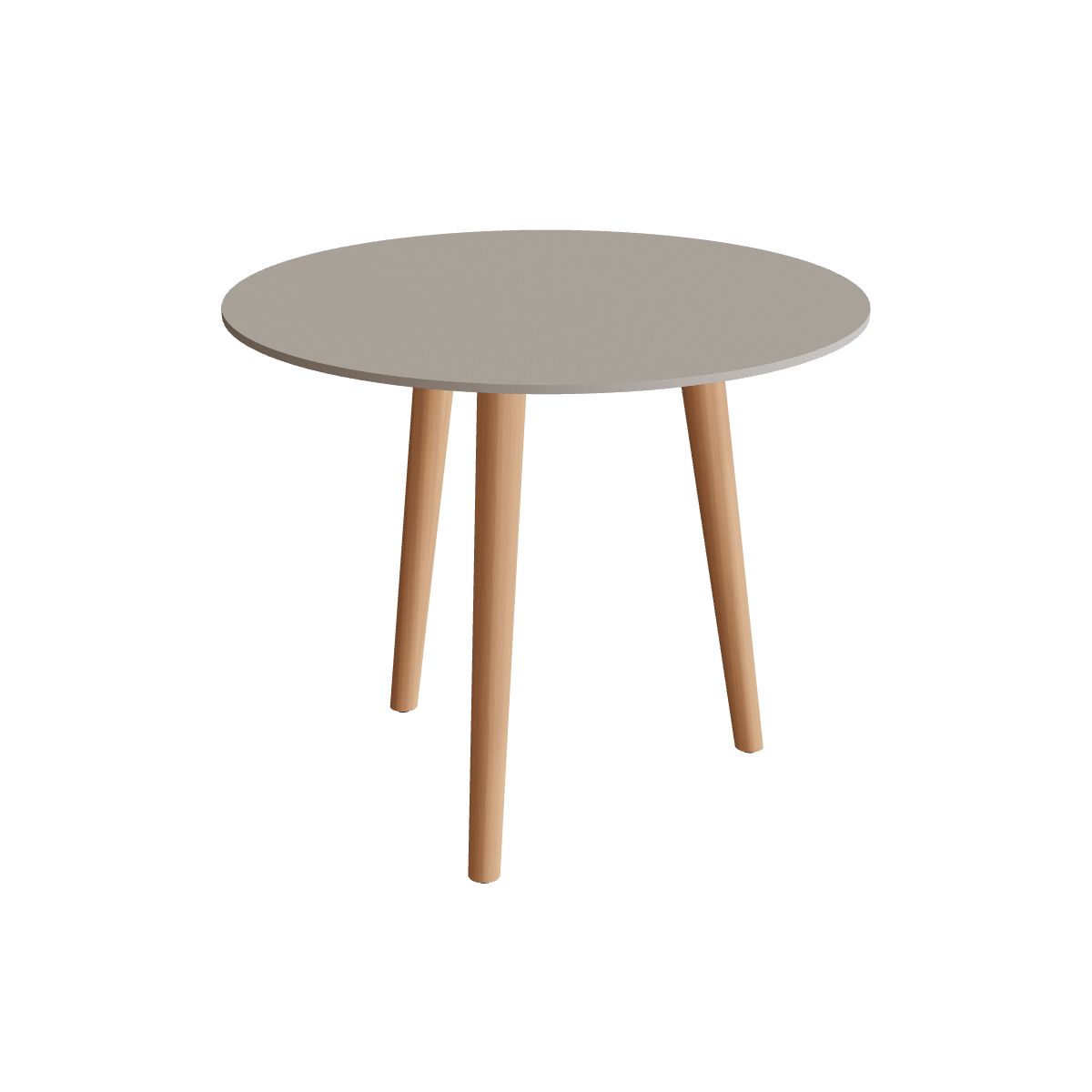 Royal Botania Styletto Esstisch rund 90 cm, Teakbeine, Keramik perlgrau (Pearl Grey)