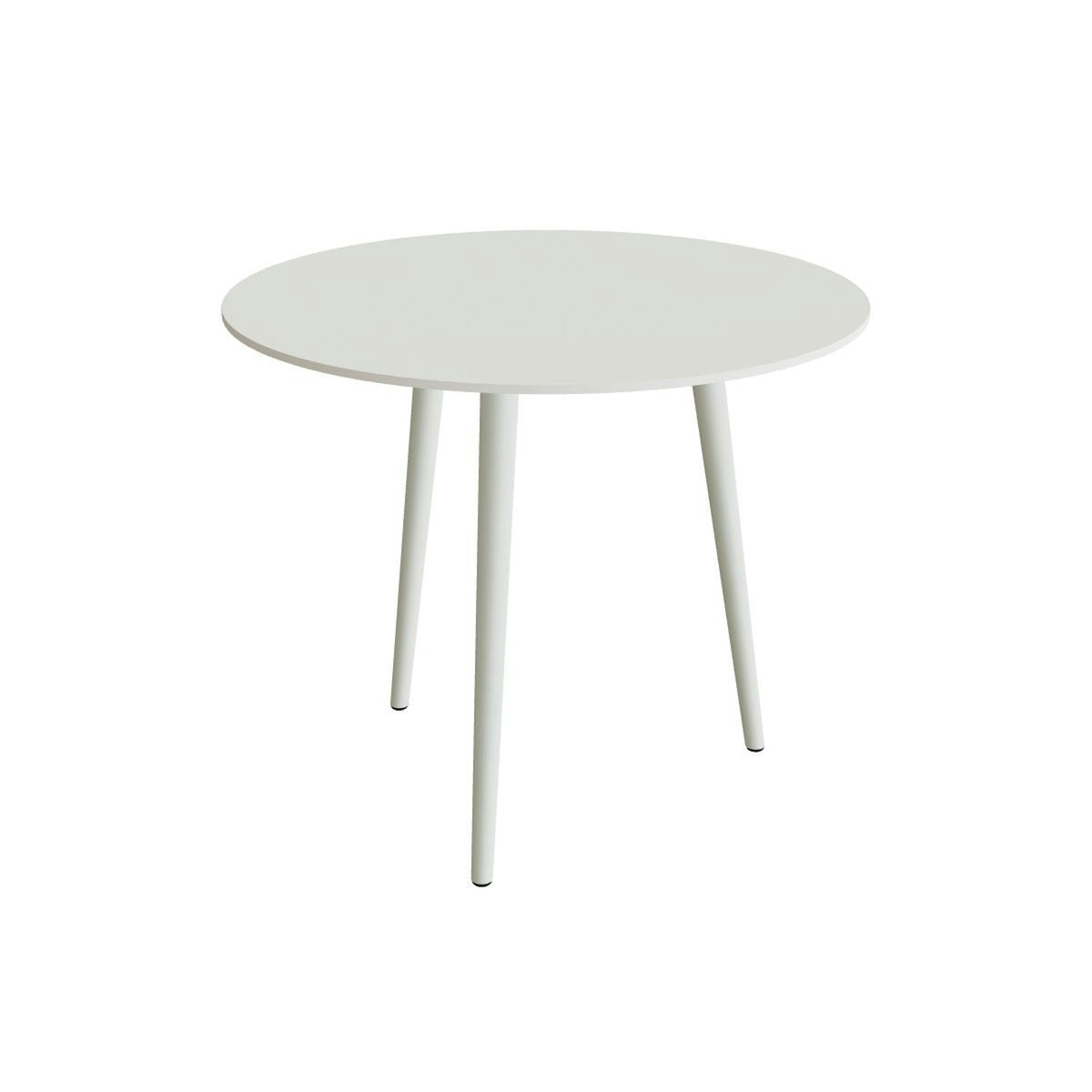 Royal Botania Styletto Esstisch rund 90 cm – Alu weiß · Keramik weiß (white)