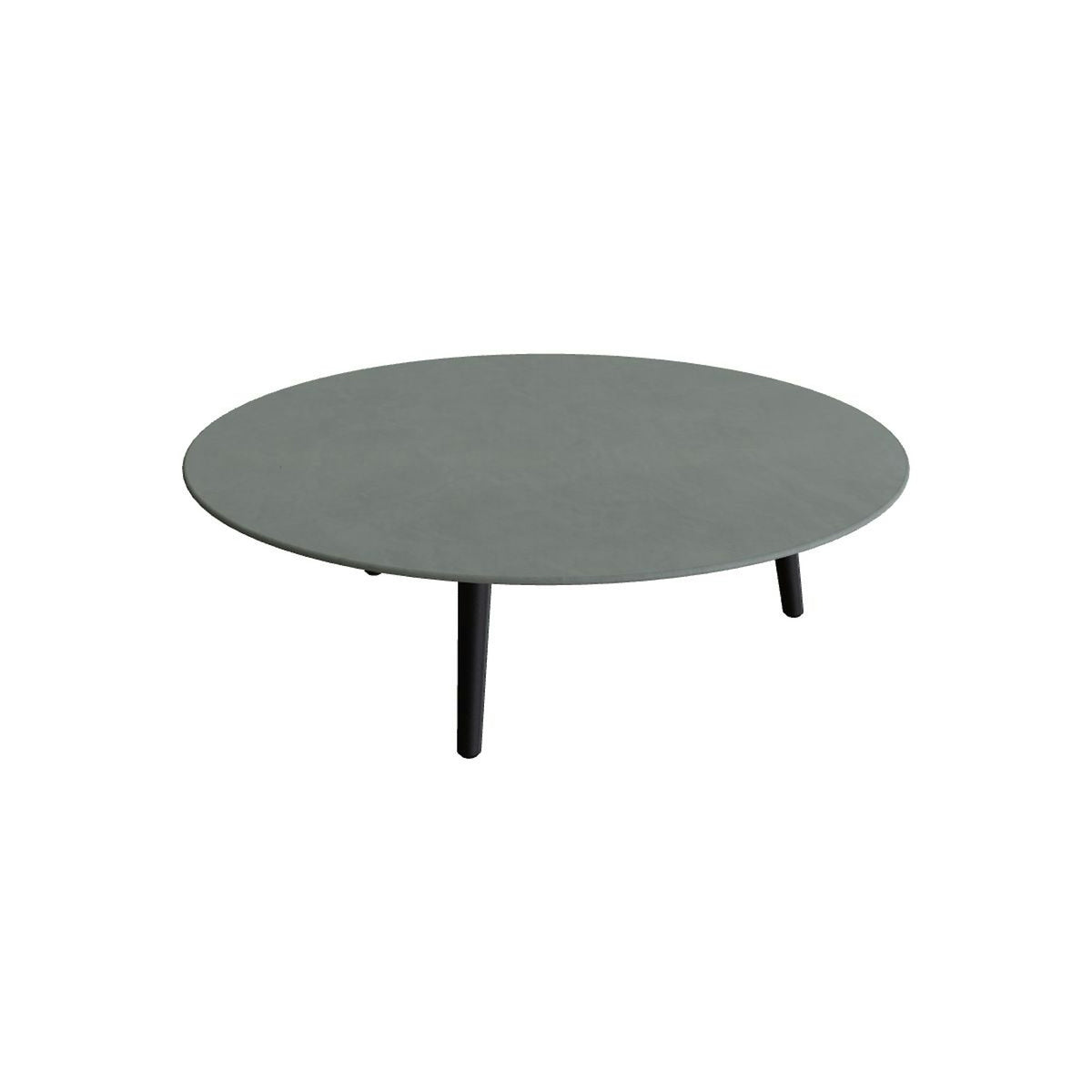 Royal Botania Styletto Loungetisch niedrig rund 120 cm – Alu bronze · Keramik steingrün (Verdezza Amazon)