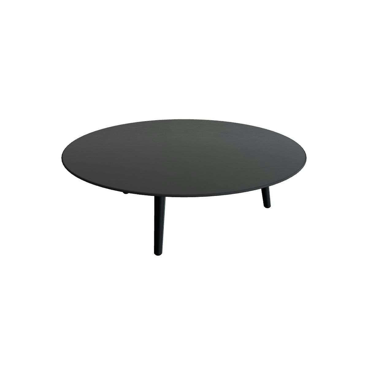 Royal Botania Styletto Loungetisch niedrig rund 120 cm – Alu anthrazit · Keramik schwarz (black)