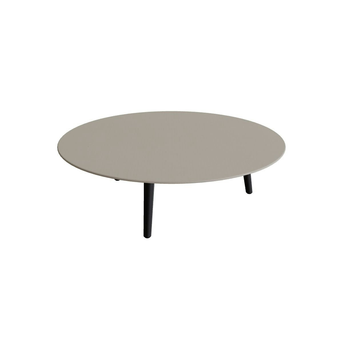 Royal Botania Styletto Loungetisch niedrig rund 120 cm – Alu bronze · Keramik perlgrau (Pearl Grey)