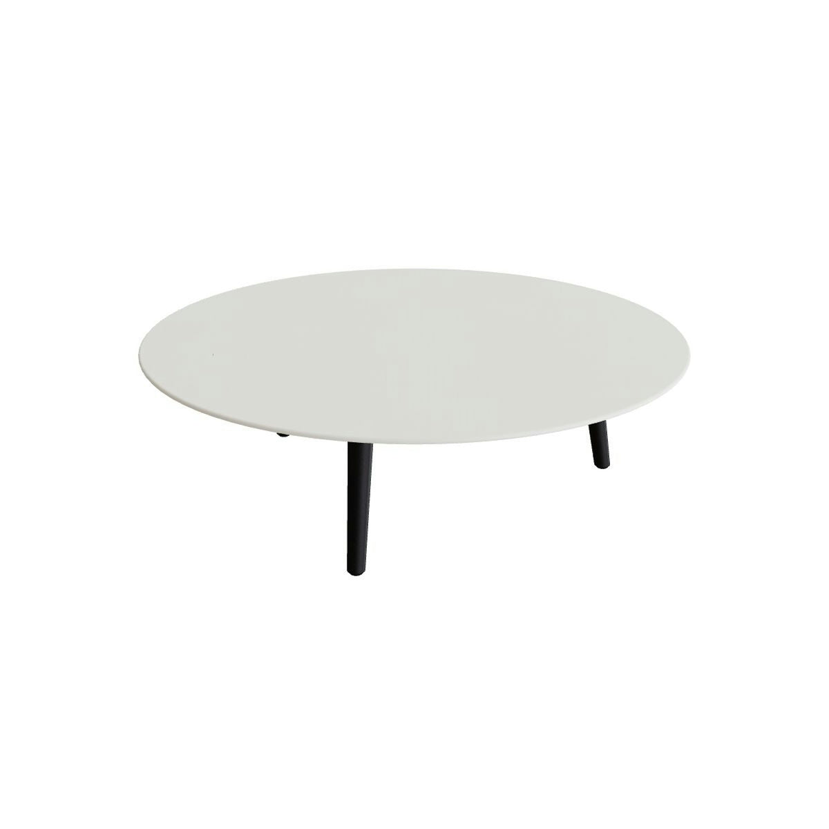 Royal Botania Styletto Loungetisch niedrig rund 120 cm – Alu bronze · Keramik weiß (white)