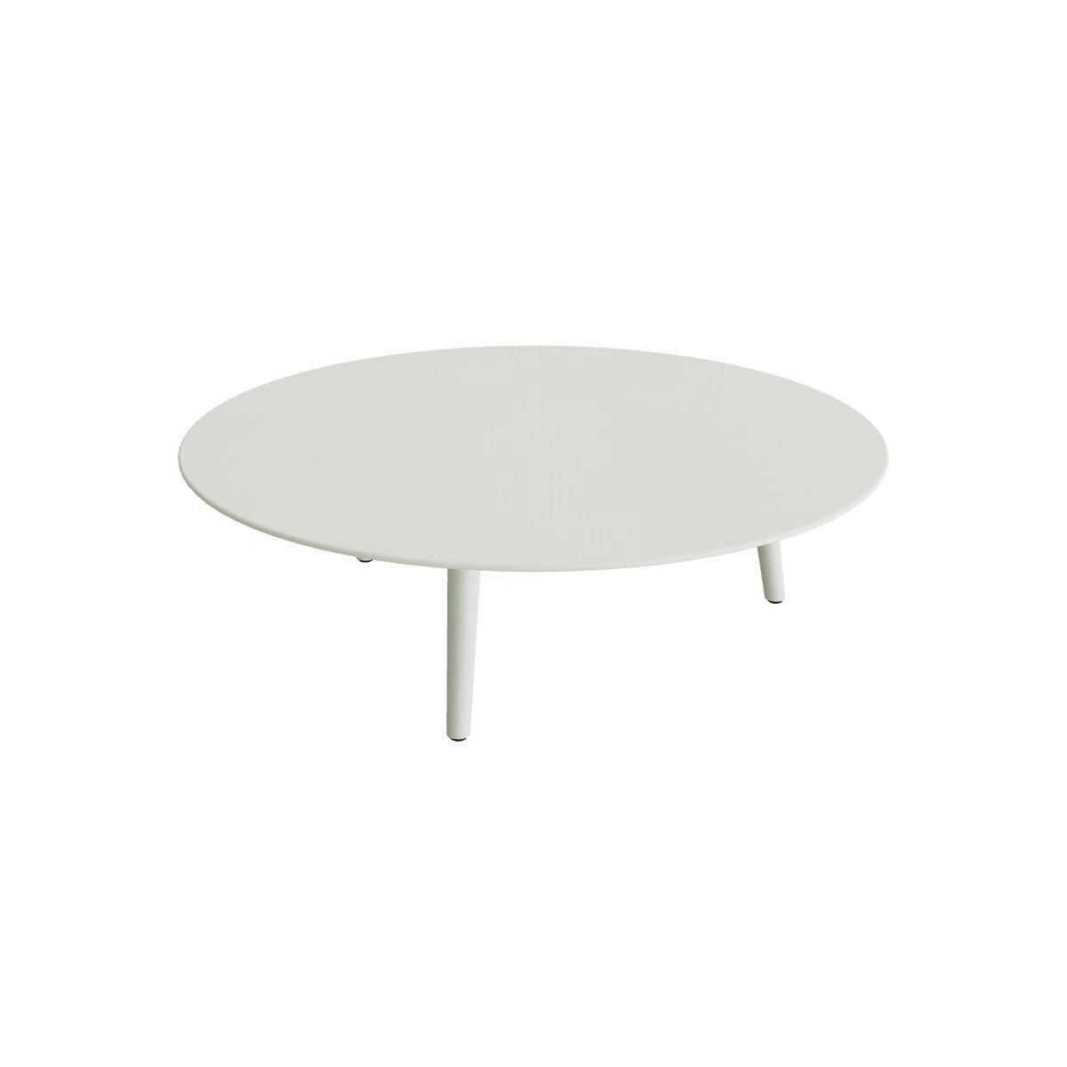 Royal Botania Styletto Loungetisch niedrig rund 120 cm – Alu weiß · Keramik weiß (white)