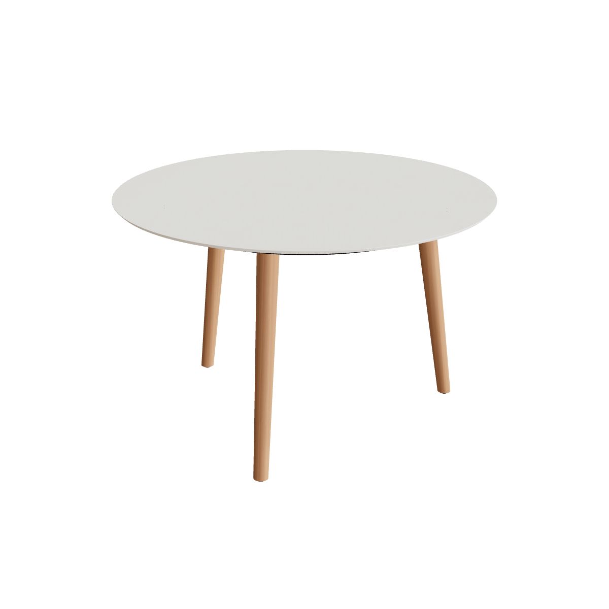 Royal Botania Styletto Esstisch rund 120 cm, Teakbeine, Keramik weiß (white)