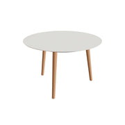 Royal Botania Styletto Esstisch rund 120 cm, Teakbeine, Keramik weiß (white)
