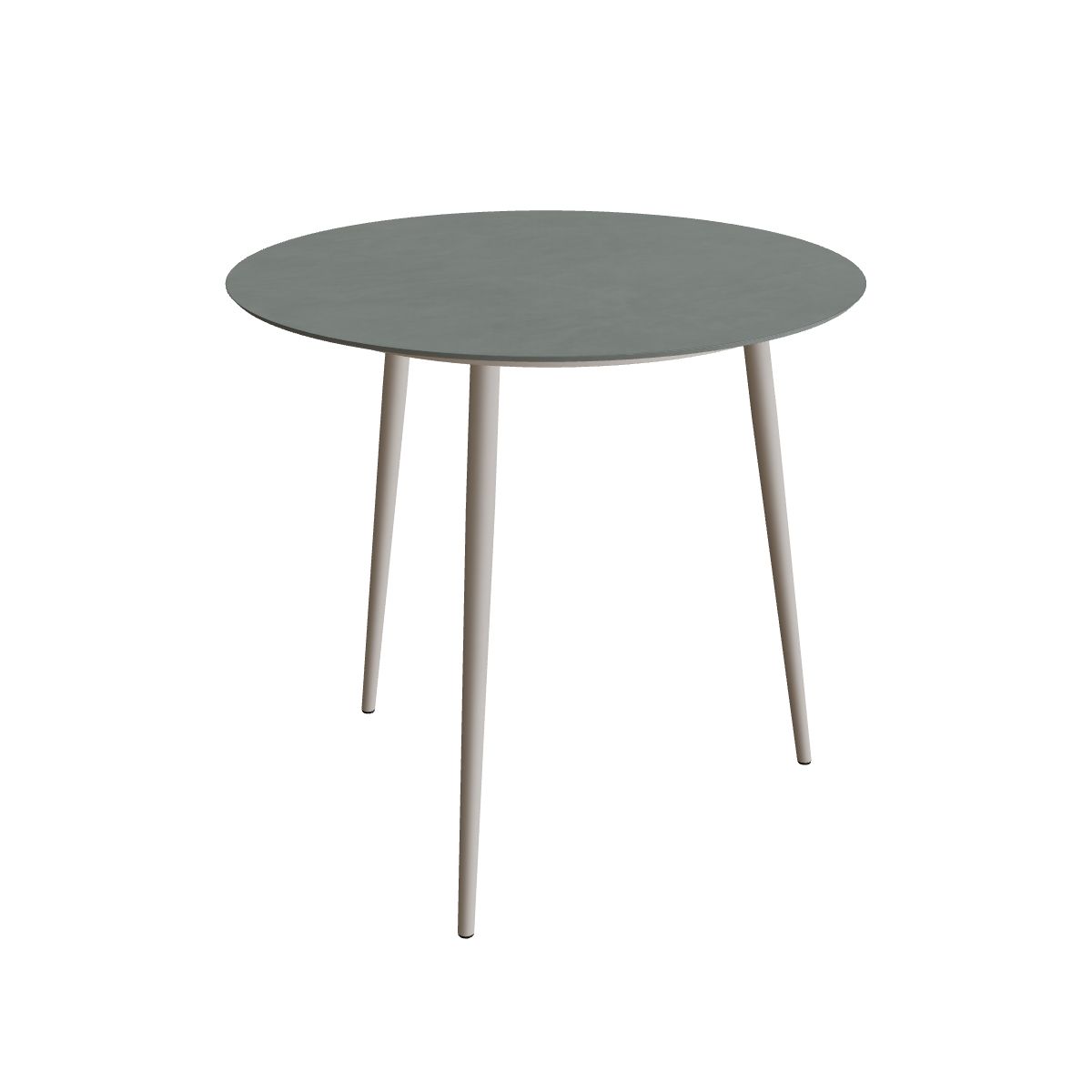 Royal Botania Styletto Bartisch rund 120 cm, Alu pebble, Keramik steingrün (Verdezza Amazon)