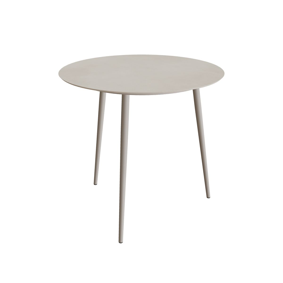 Royal Botania Styletto Bartisch rund 120 cm, Alu pebble, Keramik zementgrau (Cemento Luminoso)