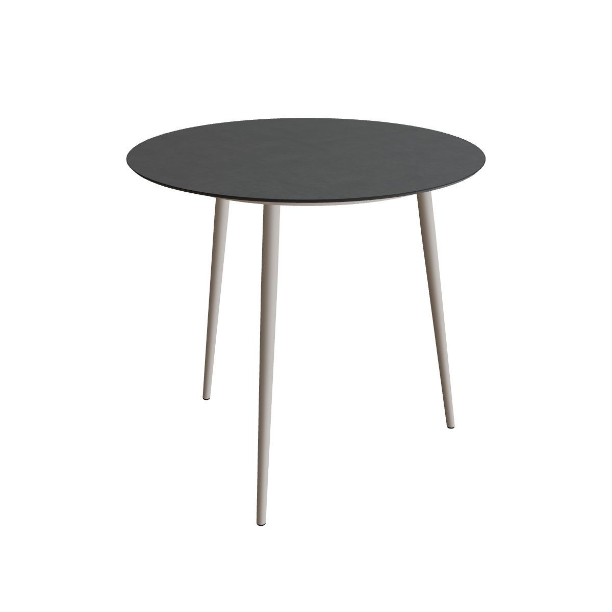 Royal Botania Styletto Bartisch rund 120 cm, Alu pebble, Keramik schwarz (black)