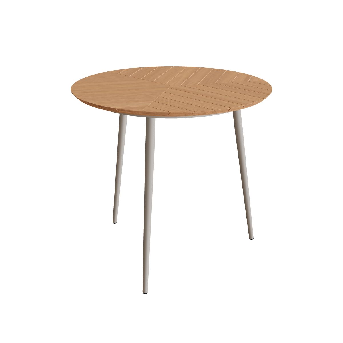 Royal Botania Styletto Bartisch rund 120 cm, Alu pebble, Teak
