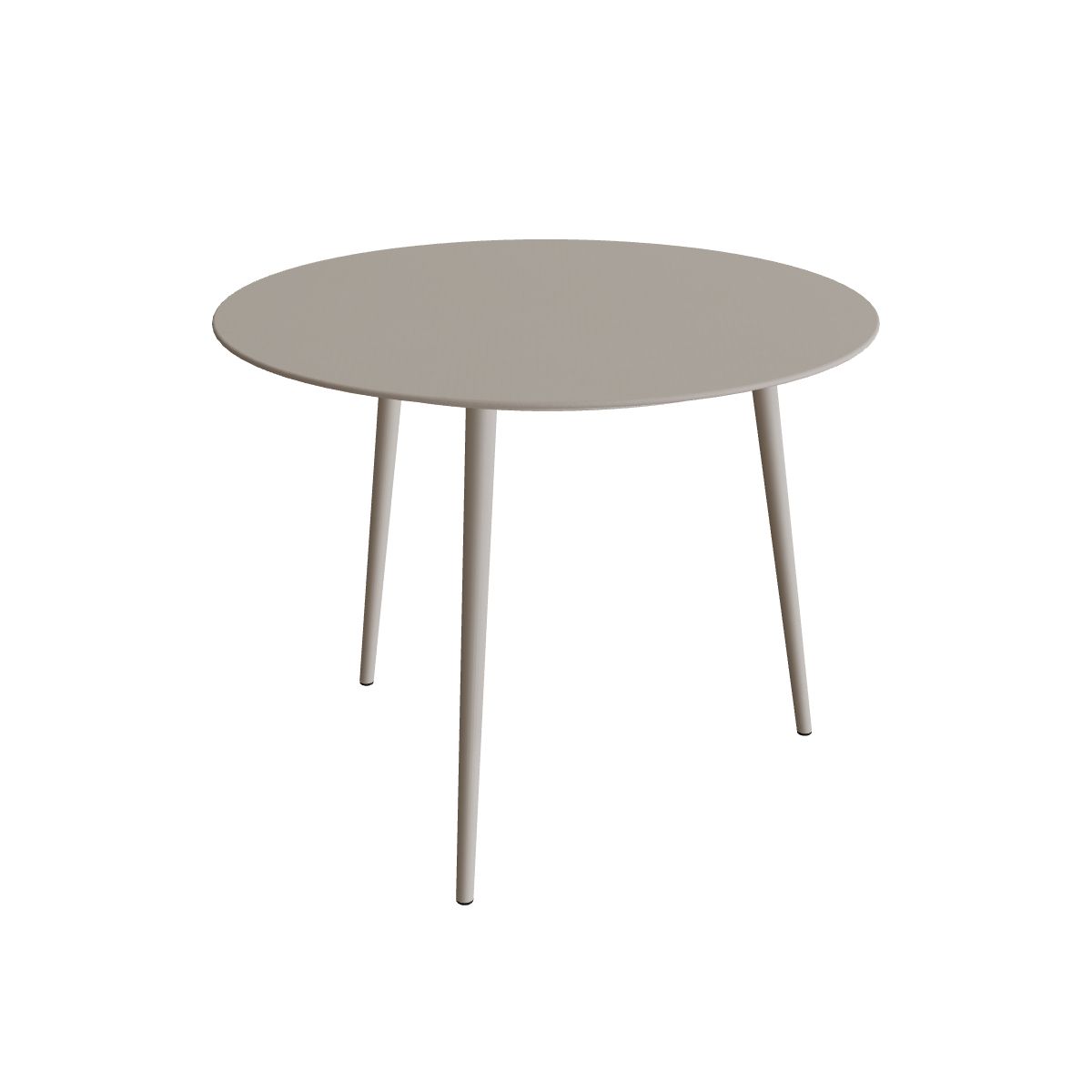 Royal Botania Styletto Thekentisch rund 120 cm, Alu pebble, Keramik perlgrau (Pearl Grey)