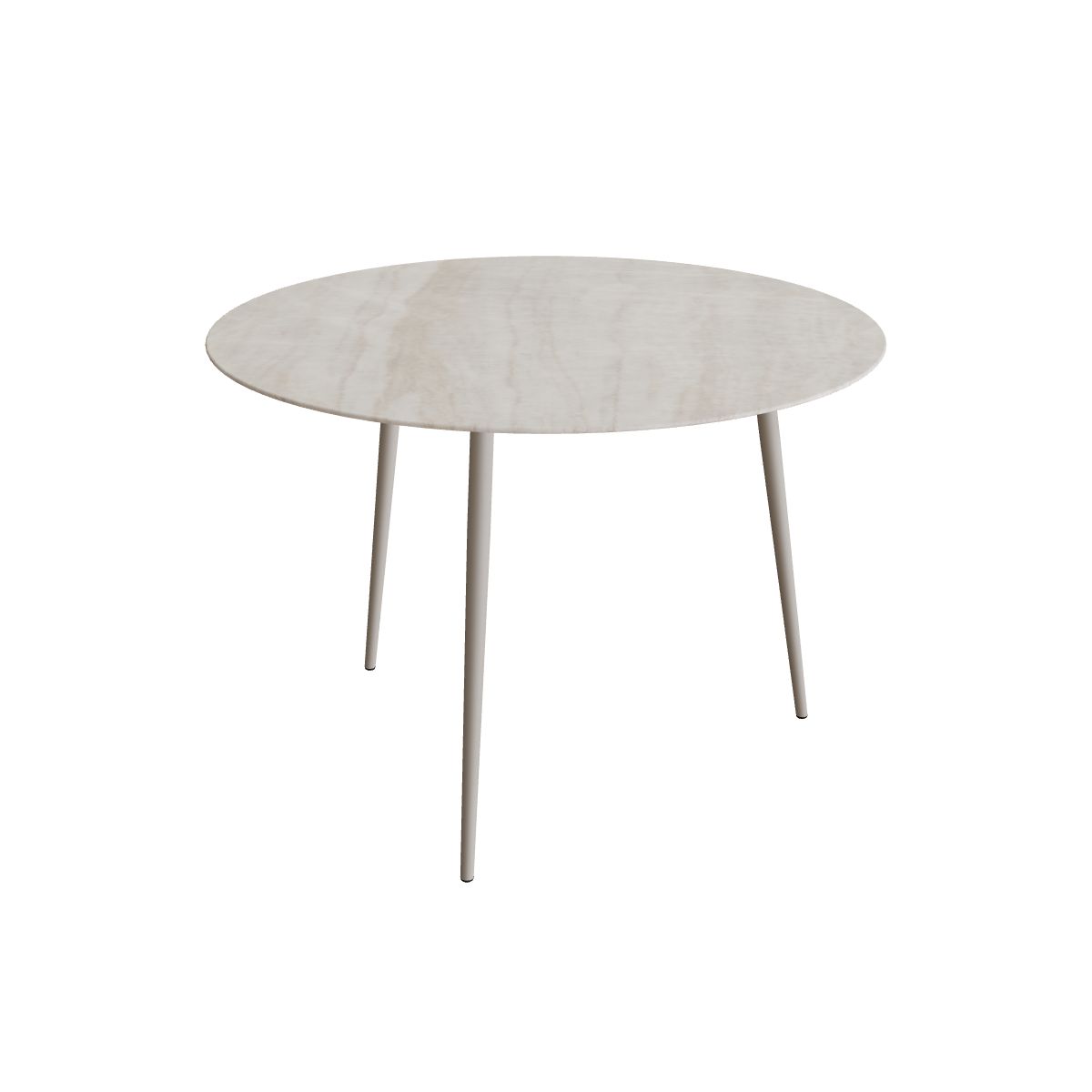Royal Botania Styletto Bartisch rund 160 cm, Alu pebble, Keramik grau-braun geädert (Strato Quartz)