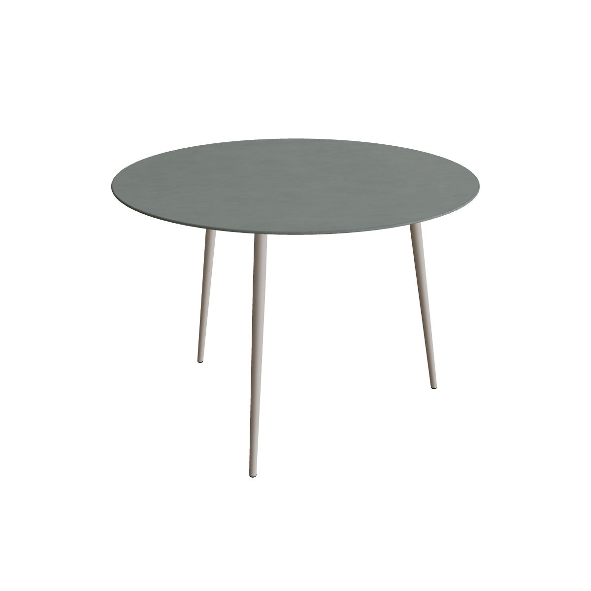 Royal Botania Styletto Bartisch rund 160 cm, Alu pebble, Keramik steingrün (Verdezza Amazon)