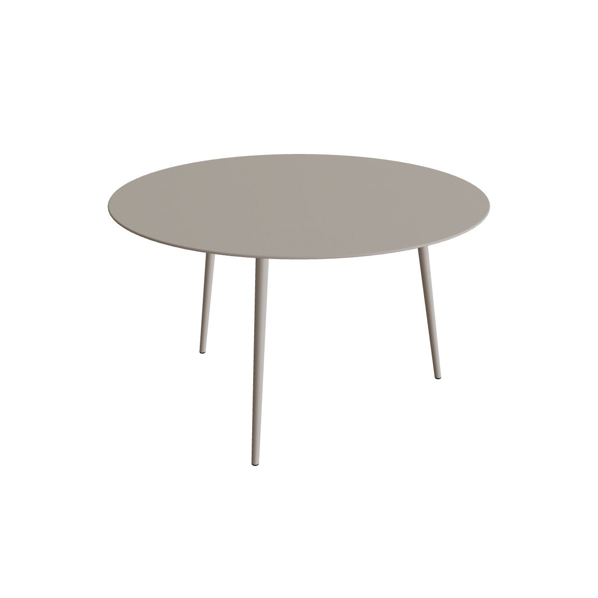 Royal Botania Styletto Thekentisch rund 160 cm, Alu pebble, Keramik perlgrau (Pearl Grey)
