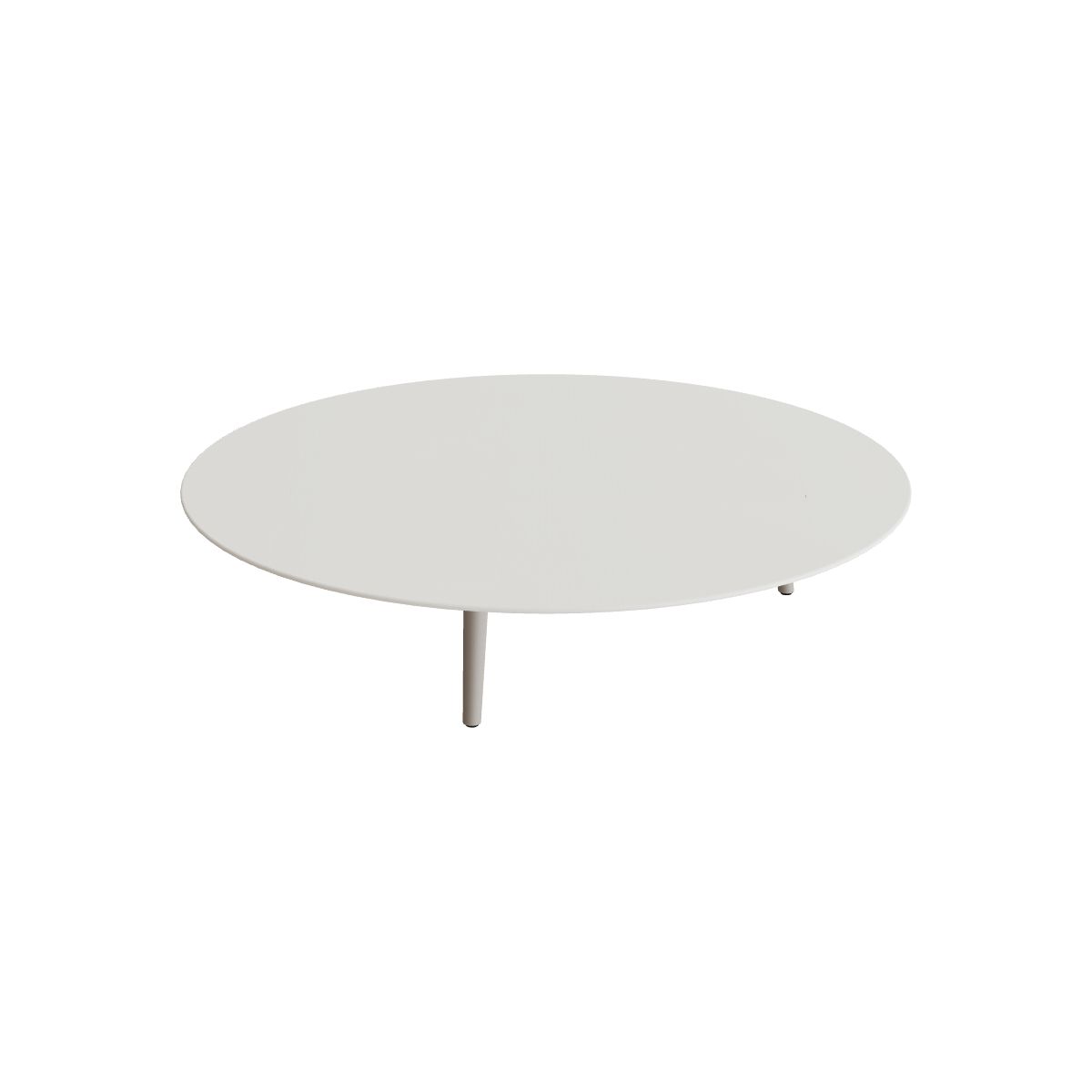 Royal Botania Styletto Loungetisch niedrig rund 160 cm, Alu pebble, Keramik weiß (white)