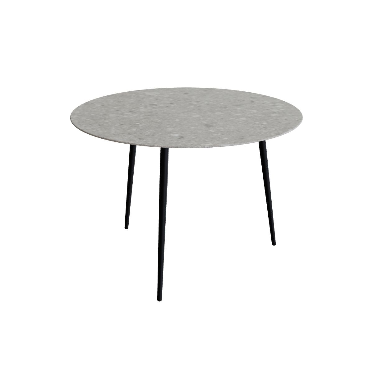 Royal Botania Styletto Bartisch rund 160 cm, Alu anthrazit, Keramik grau gemustert (Ceppo Dolomitica)
