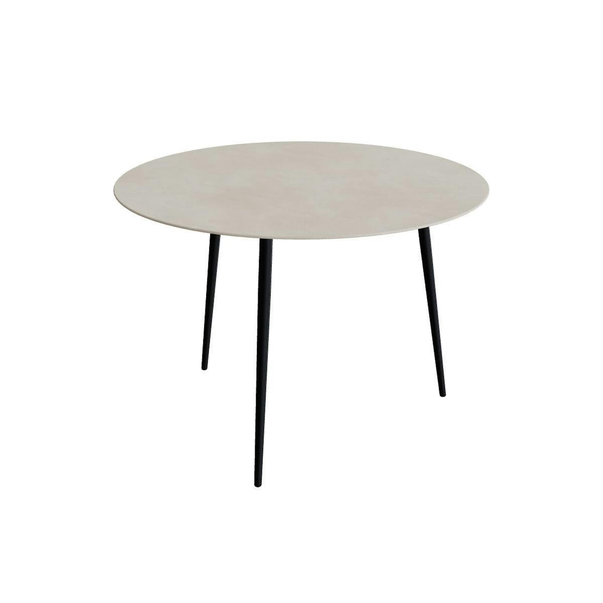 Royal Botania Styletto Bartisch rund 160 cm – Alu anthrazit · Keramik zementgrau (Cemento Luminoso)