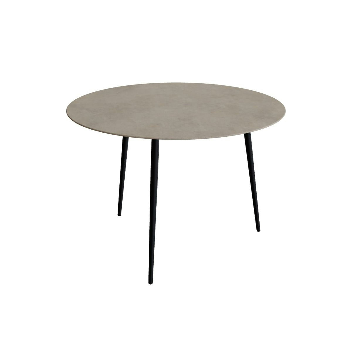 Royal Botania Styletto Bartisch rund 160 cm – Alu anthrazit · Keramik graubraun (Terra Sabbia)
