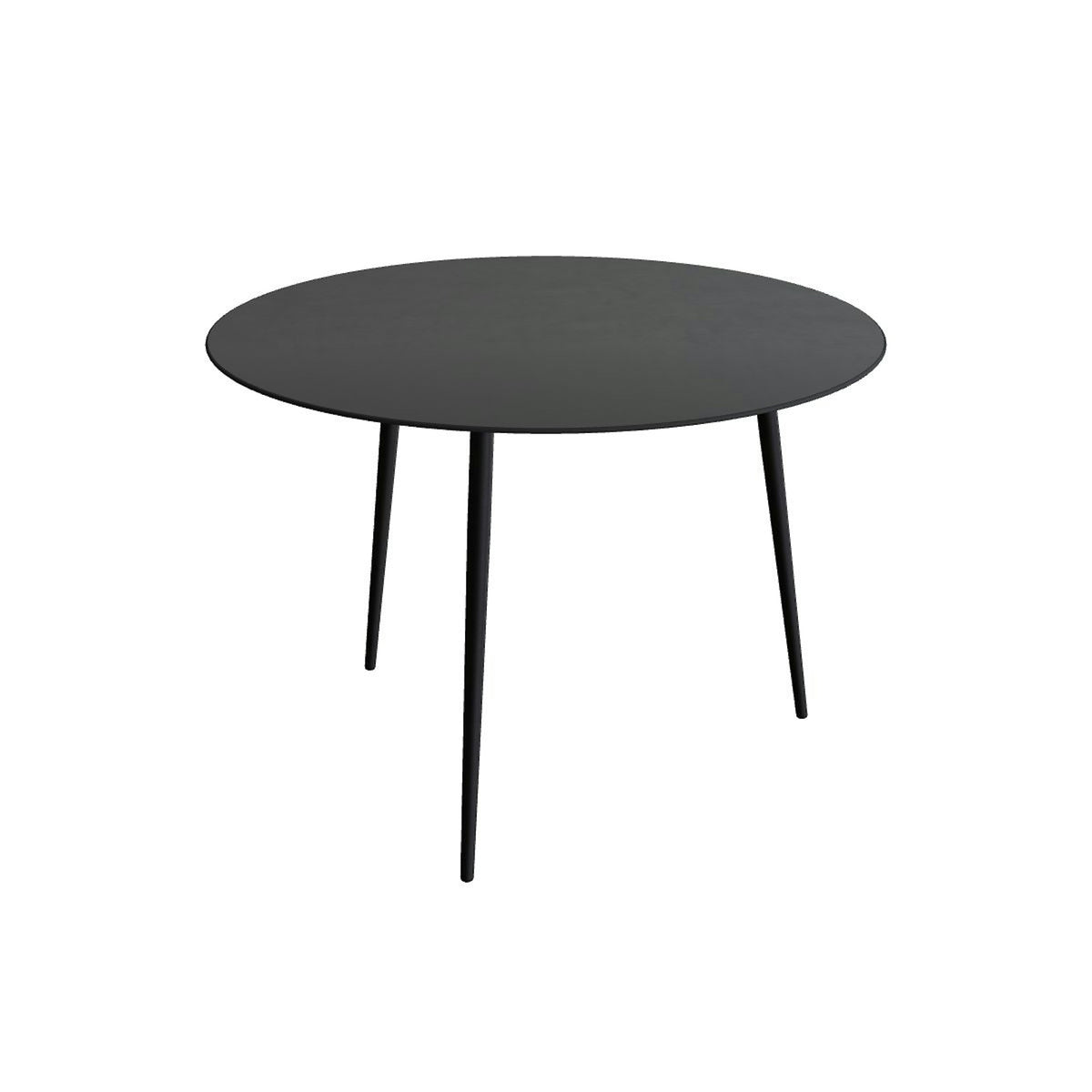 Royal Botania Styletto Bartisch rund 160 cm – Alu bronze · Keramik schwarz (black)