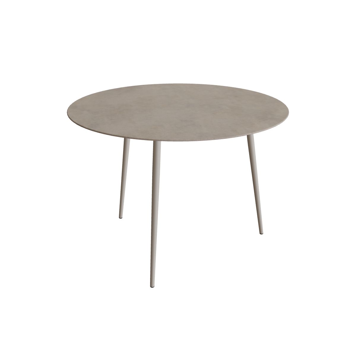Royal Botania Styletto Bartisch rund 160 cm, Alu pebble, Keramik graubraun (Terra Sabbia)