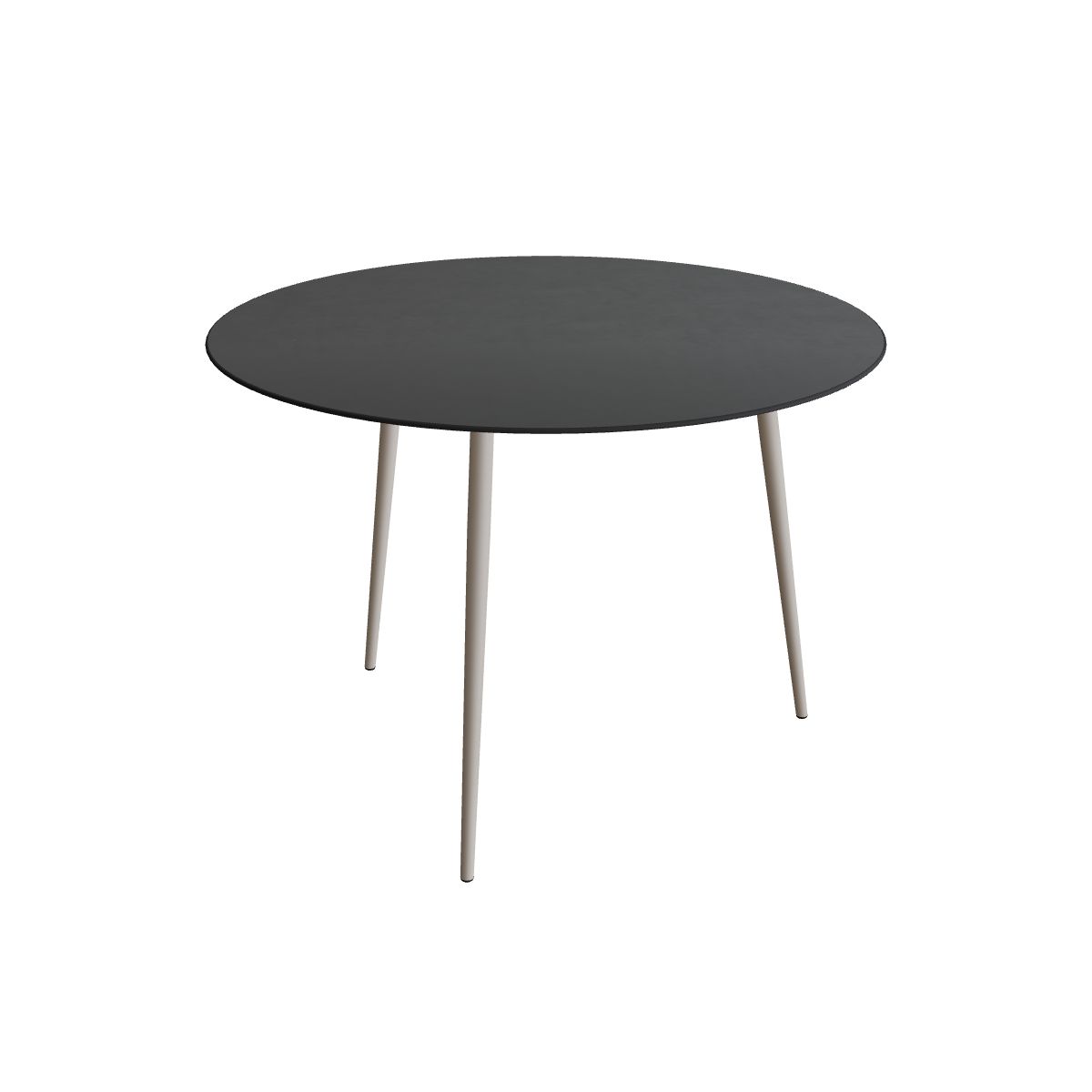 Royal Botania Styletto Bartisch rund 160 cm, Alu pebble, Keramik schwarz (black)