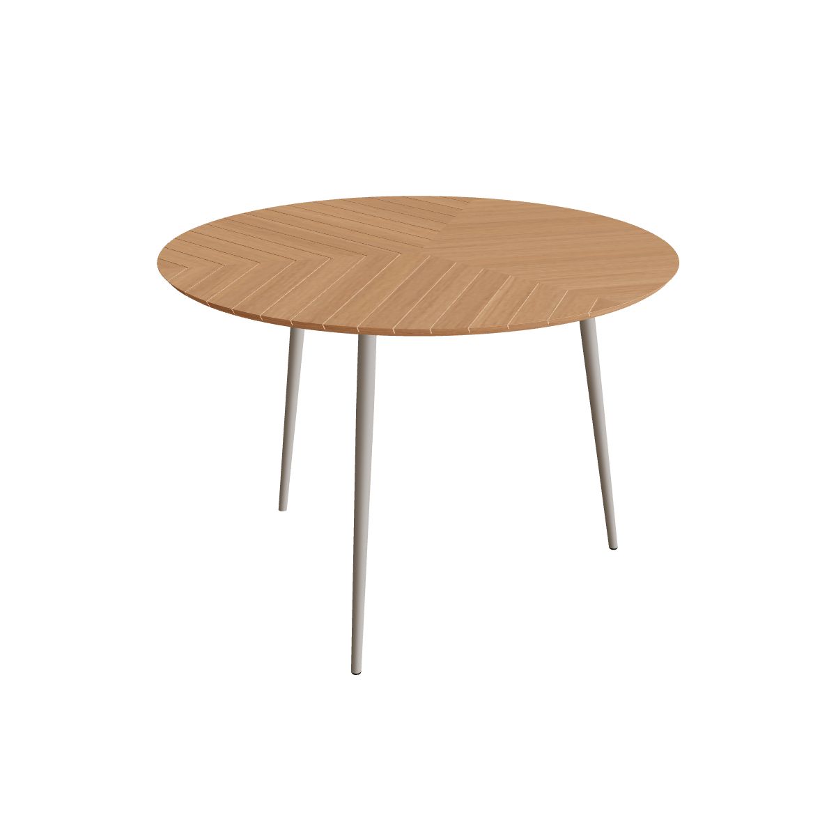 Royal Botania Styletto Bartisch rund 160 cm, Alu pebble, Teak