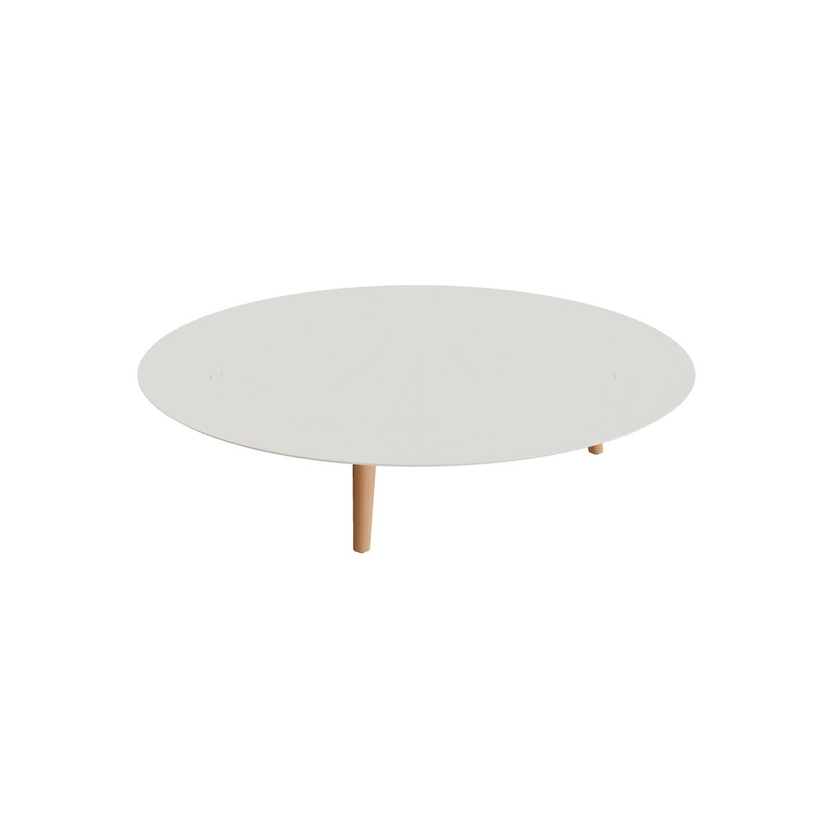 Royal Botania Styletto Loungetisch niedrig rund 160 cm, Teakbeine, Keramik weiß (white)