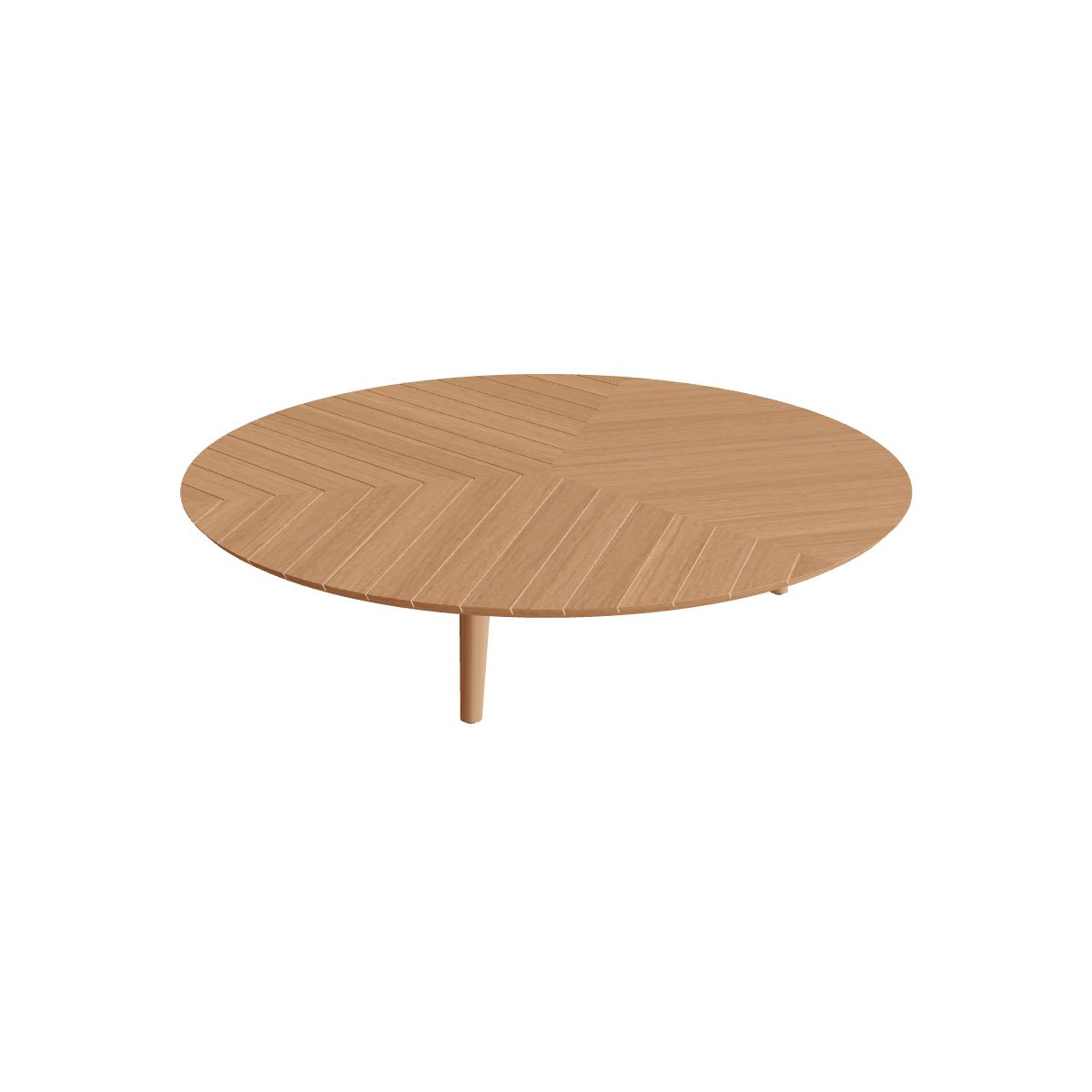 Royal Botania Styletto Loungetisch niedrig rund 160 cm, Teakbeine, Teak