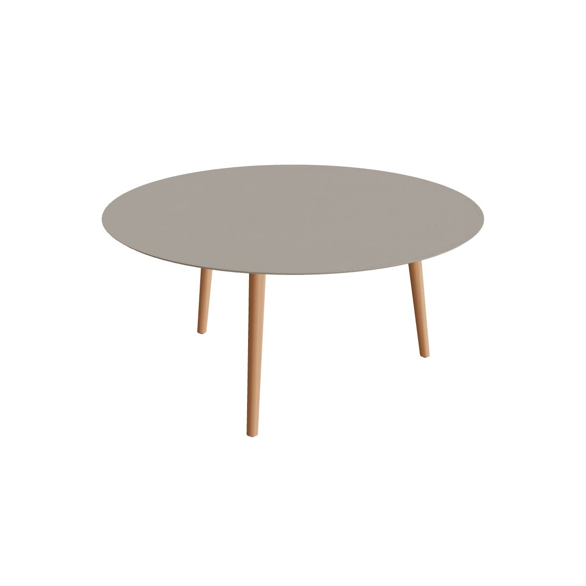 Royal Botania Styletto Esstisch rund 160 cm, Teakbeine, Keramik perlgrau (Pearl Grey)