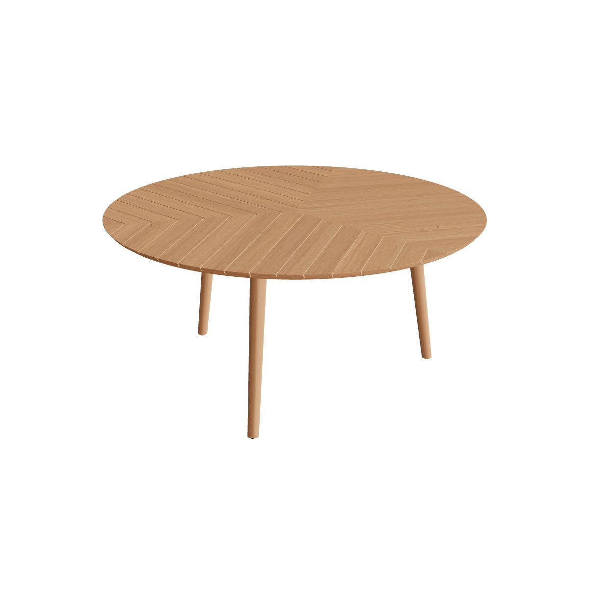 Royal Botania Styletto Esstisch rund 160 cm, Teakbeine, Teak