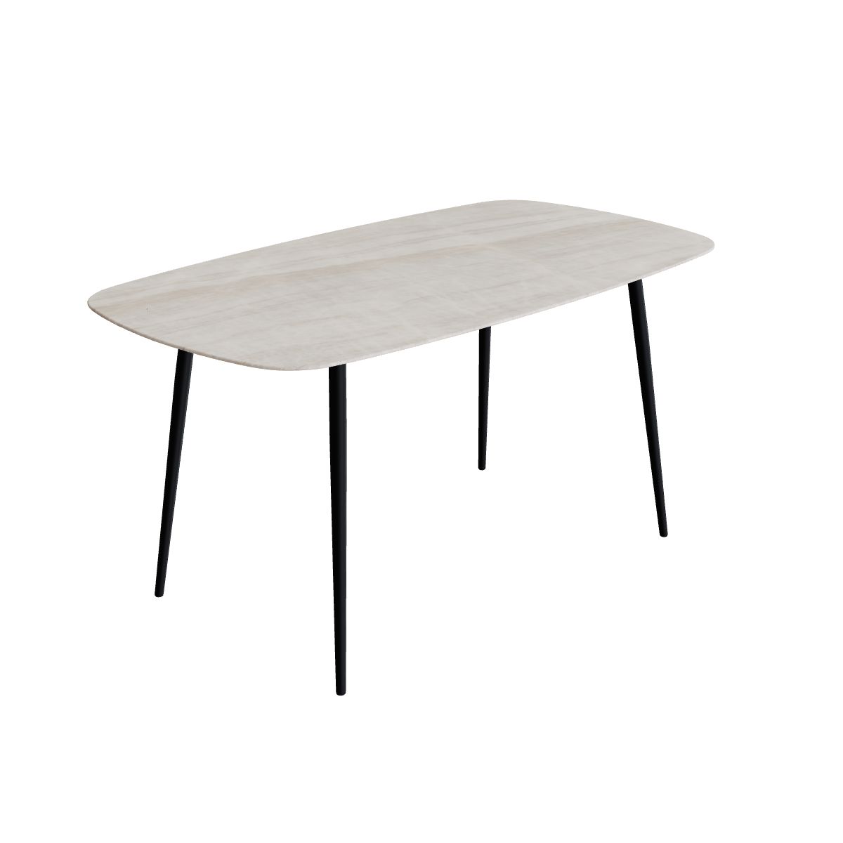 Royal Botania Styletto Bartisch oval 220 x 120 cm, Alu anthrazit, Keramik grau-braun geädert (Strato Quartz)