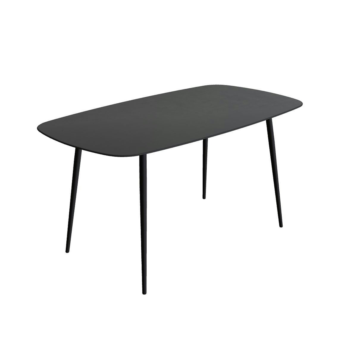 Royal Botania Styletto Bartisch oval 220 x 120 cm – Alu bronze · Keramik schwarz (black)